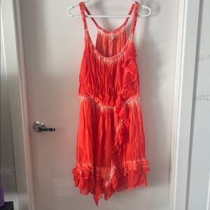 Like new Free People tie-dye Ruffled Dress